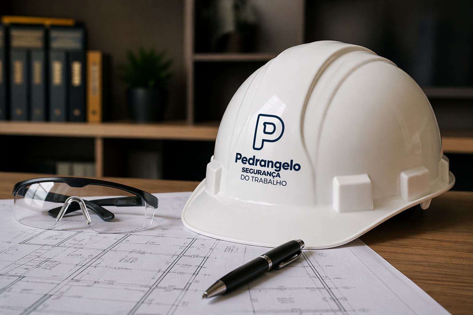 Capacete Pedrangelo sobre planta técnica